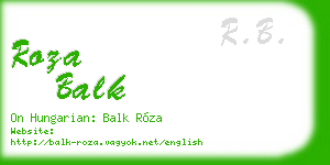roza balk business card