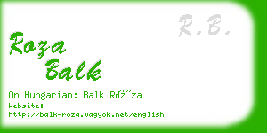 roza balk business card